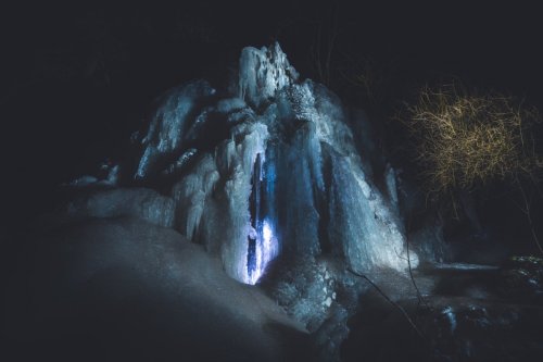 Zamrzlý vodopád v Terčině údolí